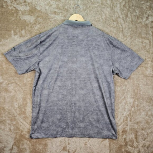 Callaway Opti-Dri Polo Golf Shirt Geometric Mens Size XL Gray Short Sleeve - Picture 2 of 10